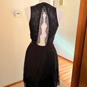 Vera wang backless dress black